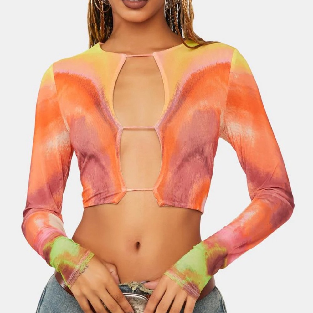 Vida Top in Neon Watercolor